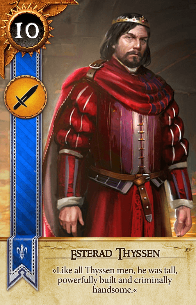 Esterad Thyssen Gwent card from The Witcher 3