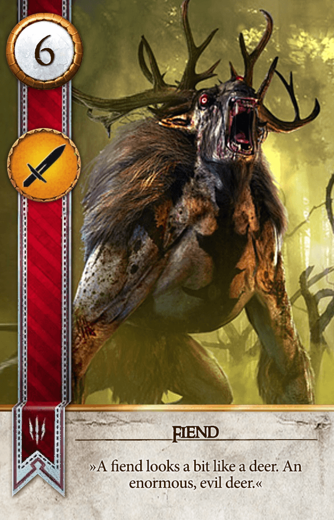 Fiend Gwent card from The Witcher 3