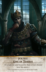 Foltest: King of Temeria Gwent card from The Witcher 3
