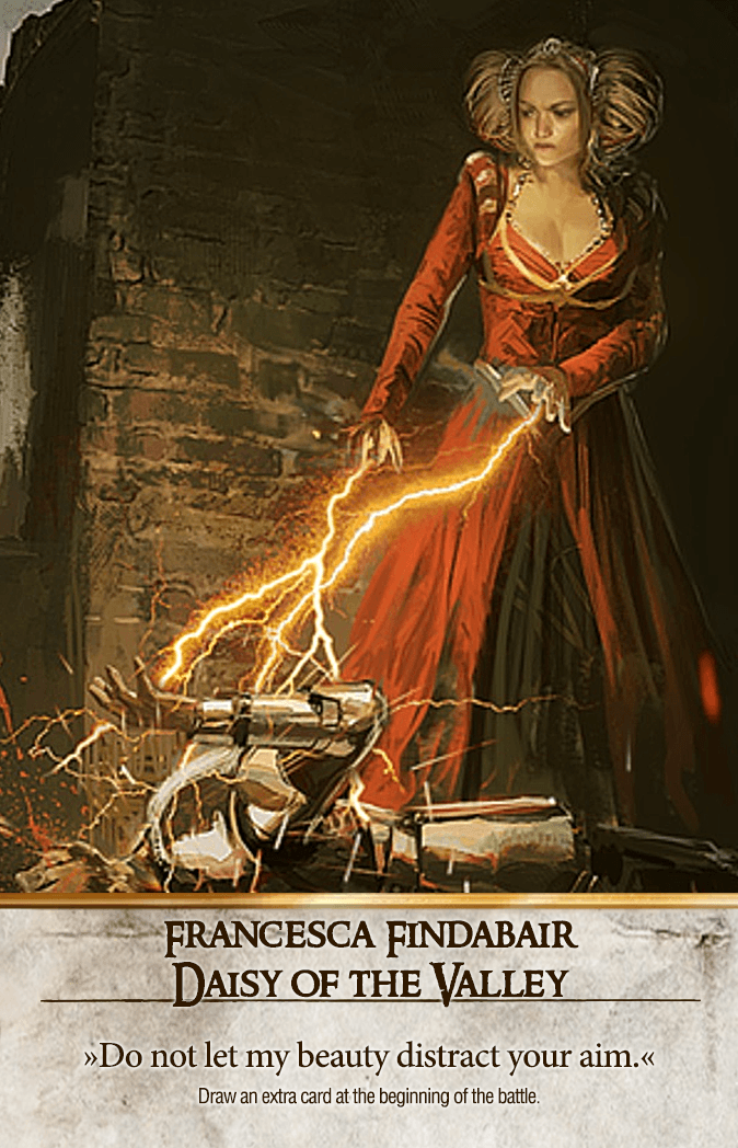 Francesca Findabair: Daisy of the Valley Gwent card from The Witcher 3