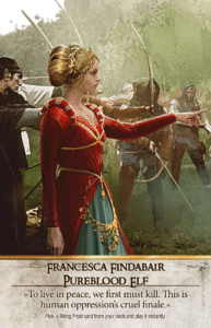 Francesca Findabair: Pureblood Elf Gwent card from The Witcher 3