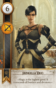 Fringilla Vigo Gwent card from The Witcher 3