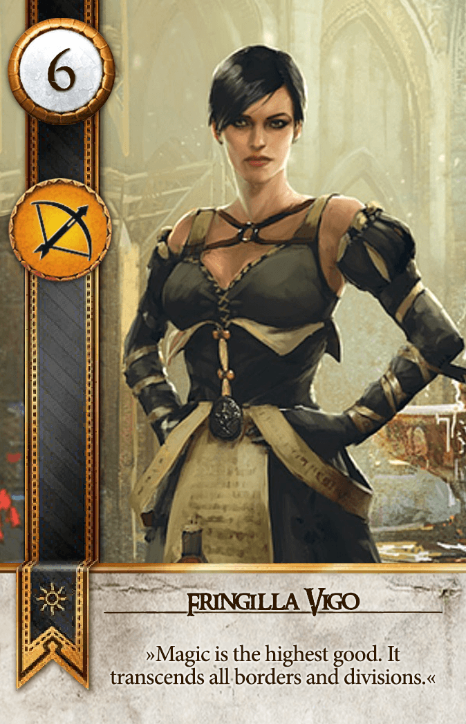 Fringilla Vigo Gwent card from The Witcher 3