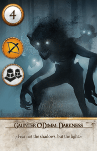 Gaunter O'Dimm: Darkness Gwent card from The Witcher 3