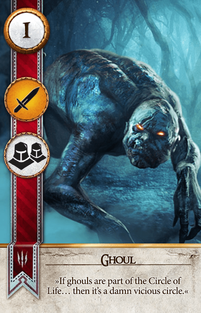 Ghoul Gwent card from The Witcher 3