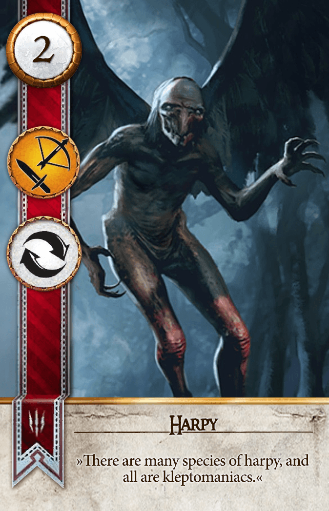 Harpy Gwent card from The Witcher 3