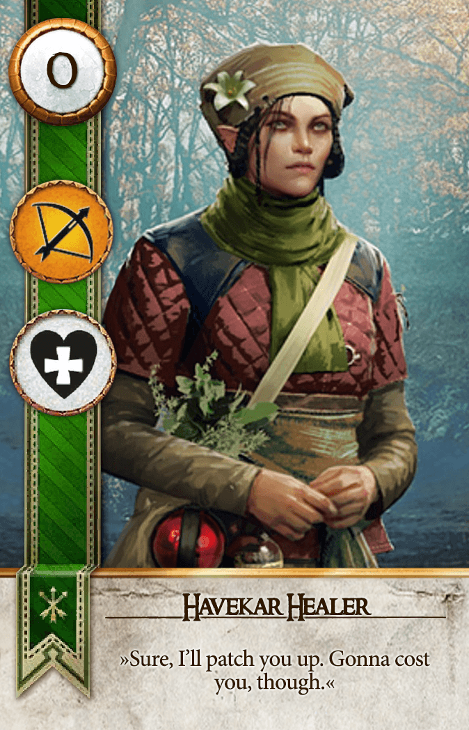 Havekar Healer Gwent card from The Witcher 3