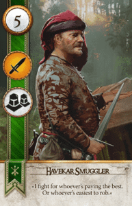 Havekar Smuggler Gwent card from The Witcher 3