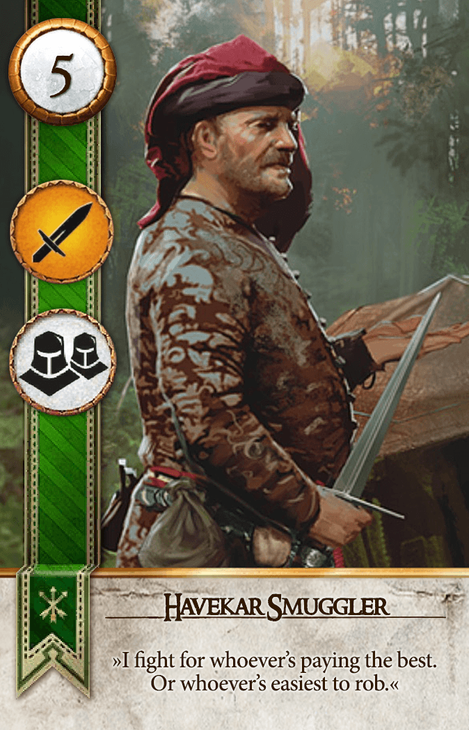 Havekar Smuggler Gwent card from The Witcher 3