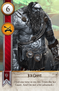 Ice Giant Gwent card from The Witcher 3