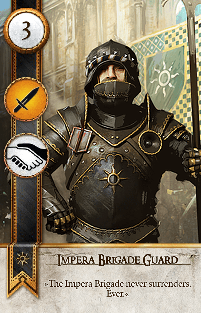 Impera Brigade Guard Gwent card from The Witcher 3