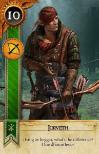 Iorveth Gwent card from The Witcher 3