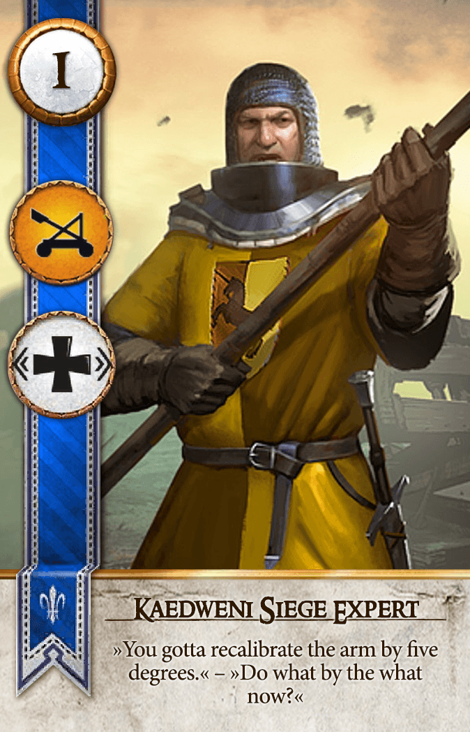 Kaedweni Siege Expert Gwent card from The Witcher 3