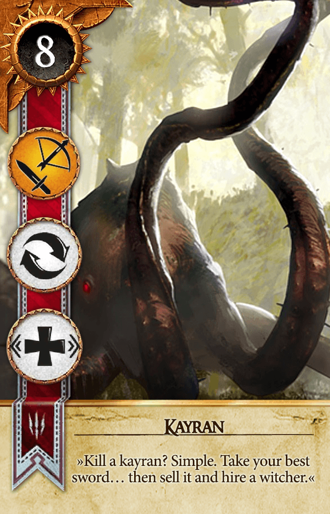 Kayran Gwent card from The Witcher 3