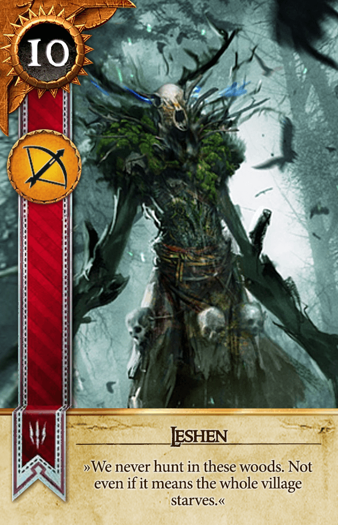 Leshen Gwent card from The Witcher 3