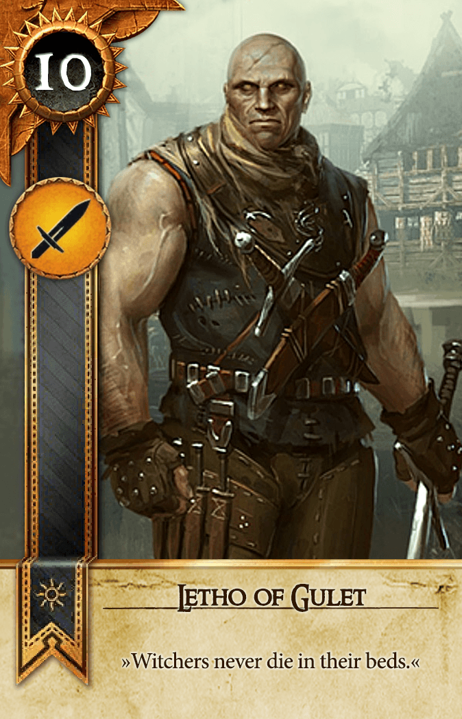 Letho of Gulet Gwent card from The Witcher 3