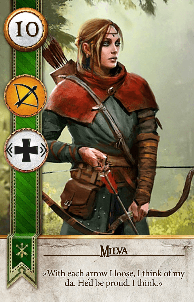 Milva Gwent card from The Witcher 3