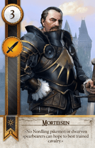 Morteisen Gwent card from The Witcher 3