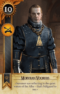 Morvran Voorhis Gwent card from The Witcher 3