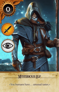 Mysterious Elf Gwent card from The Witcher 3