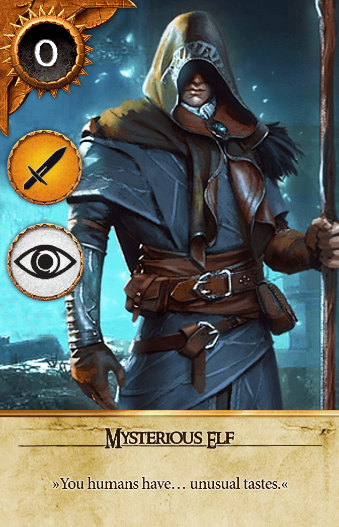 Mysterious Elf Gwent card from The Witcher 3