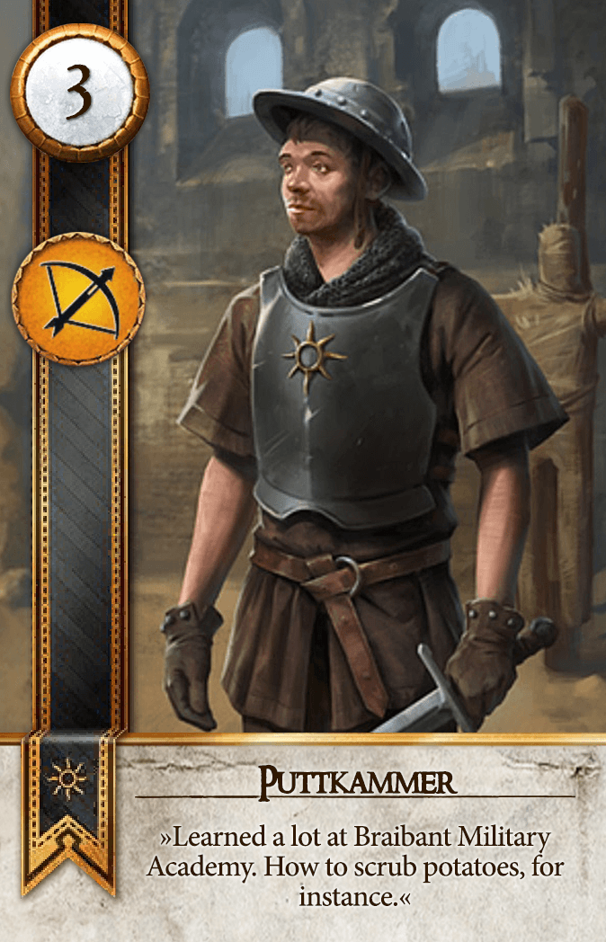 Puttkammer Gwent card from The Witcher 3