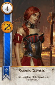 Sabrina Glevissig Gwent card from The Witcher 3