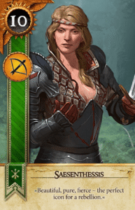 Saesenthessis Gwent card from The Witcher 3