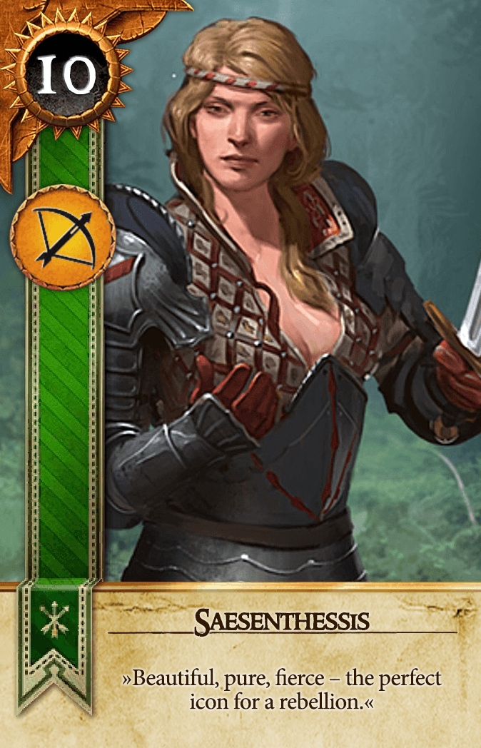 Saesenthessis Gwent card from The Witcher 3