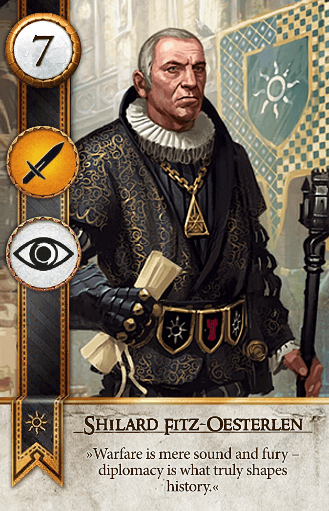 Shilard Fitz-Oesterlen Gwent card from The Witcher 3