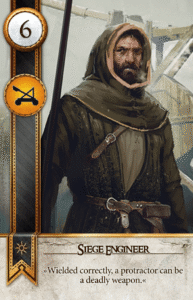 Siege Engineer Gwent card from The Witcher 3