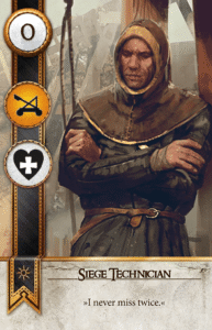 Siege Technician Gwent card from The Witcher 3