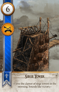 Siege Tower Gwent card from The Witcher 3