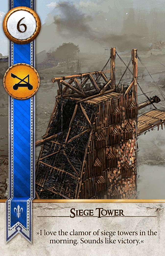 Siege Tower Gwent card from The Witcher 3