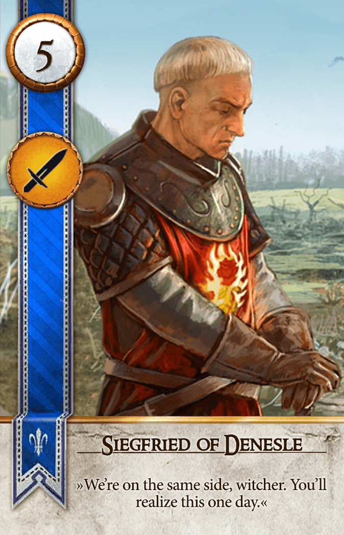 Siegfried of Denesle Gwent card from The Witcher 3