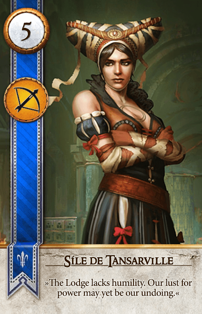 Síle de Tansarville Gwent card from The Witcher 3