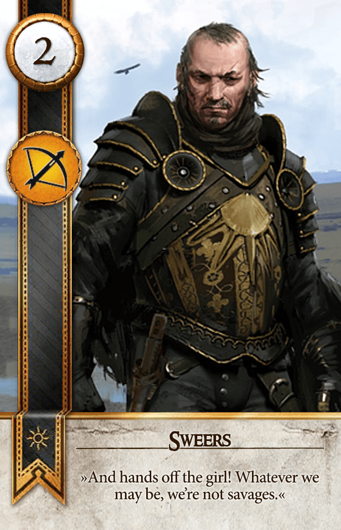 Sweers Gwent card from The Witcher 3