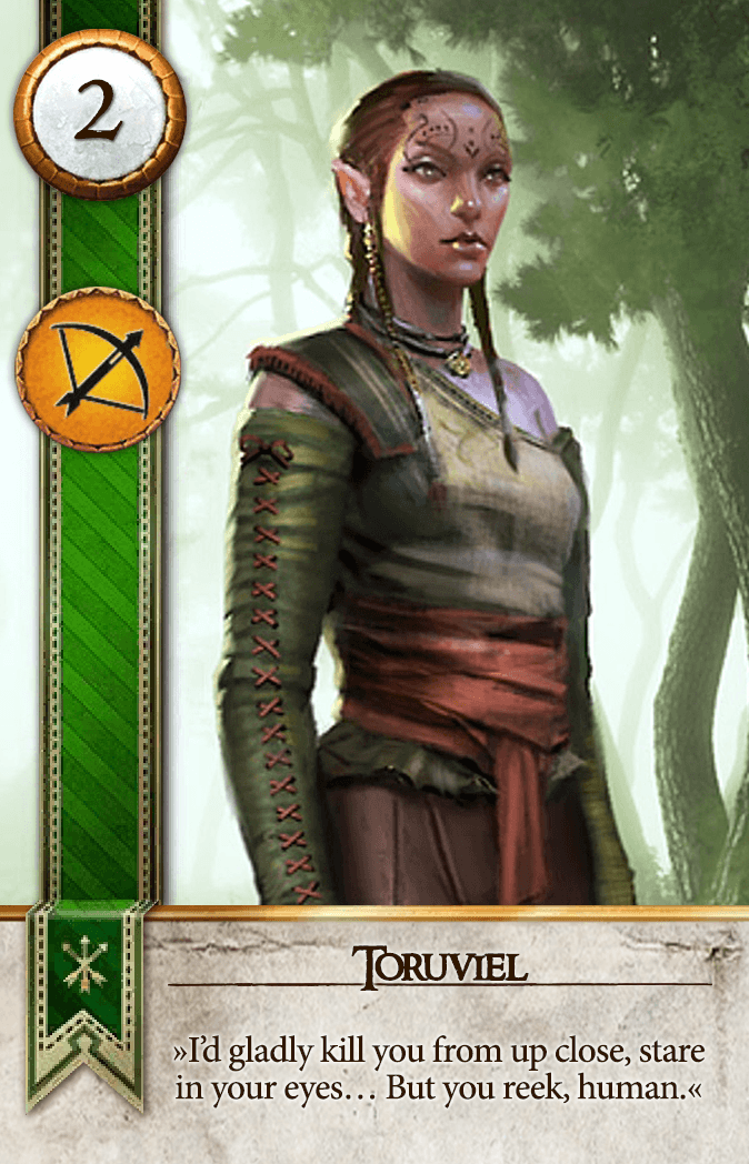 Toruviel Gwent card from The Witcher 3