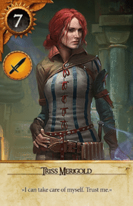Triss Merigold Gwent card from The Witcher 3