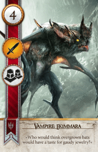 Vampire: Ekimmara Gwent card from The Witcher 3