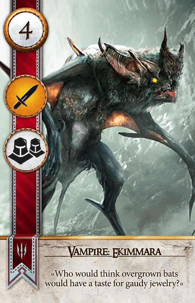 Vampire: Ekimmara Gwent card from The Witcher 3