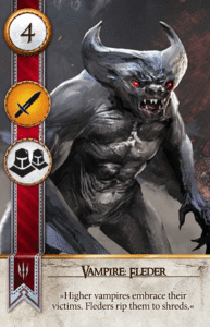 Vampire: Fleder Gwent card from The Witcher 3