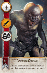 Vampire: Garkain Gwent card from The Witcher 3