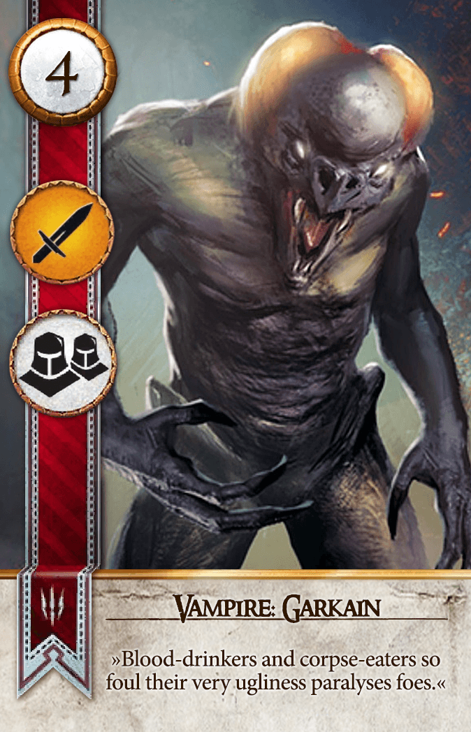 Vampire: Garkain Gwent card from The Witcher 3