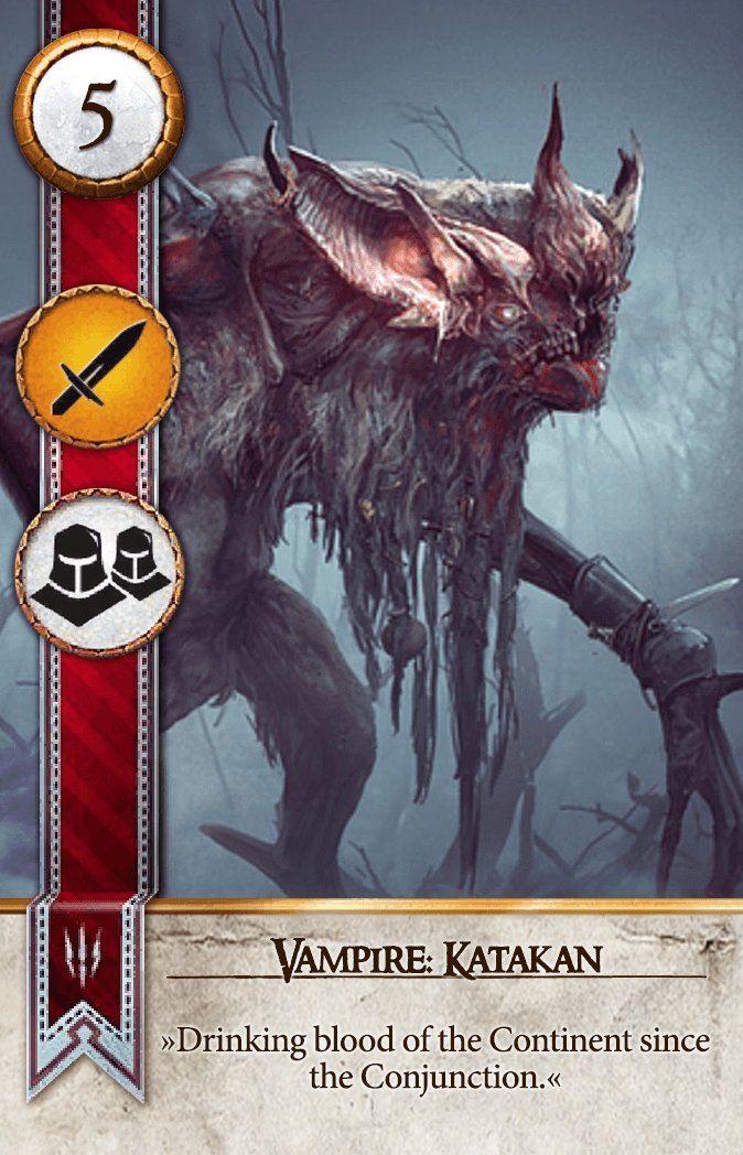 Vampire: Katakan Gwent card from The Witcher 3