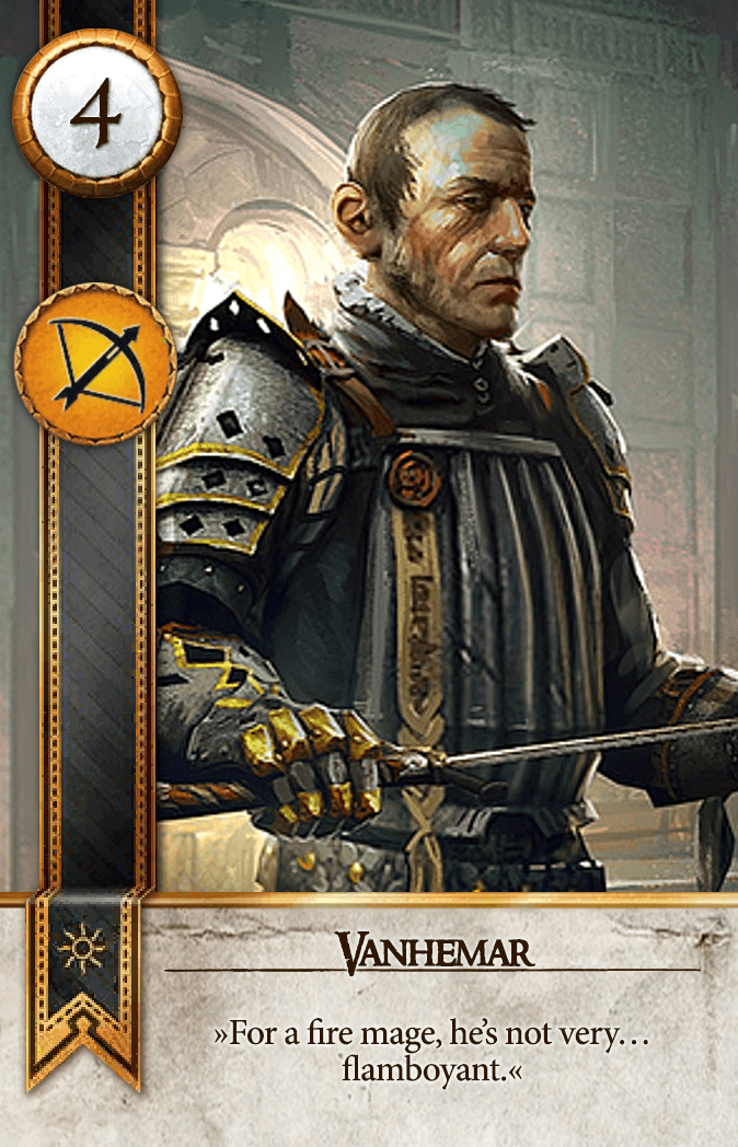 Vanhemar Gwent card from The Witcher 3