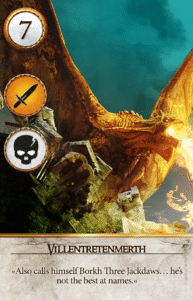 Villentretenmerth Gwent card from The Witcher 3