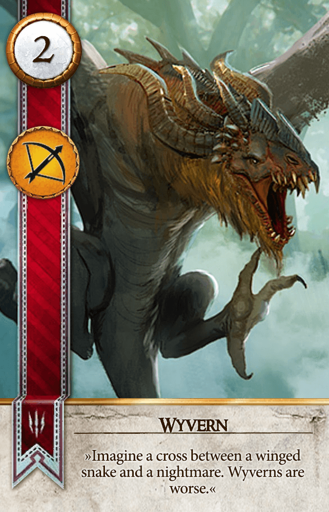 Wyvern Gwent card from The Witcher 3