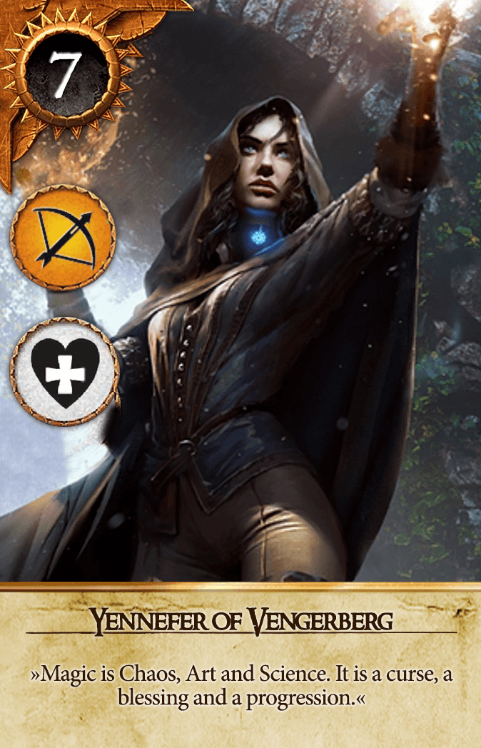 Yennefer of Vengerberg Gwent card from The Witcher 3