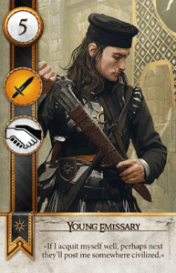 Young Emissary Gwent card from The Witcher 3